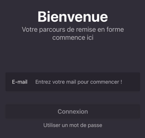 Écran de connexion Xplor Active